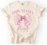 This Mama Prays Pink Gingham DTF Transfer