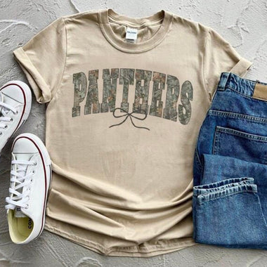 Brown Camo Panthers Mascot DTF Transfer (E)