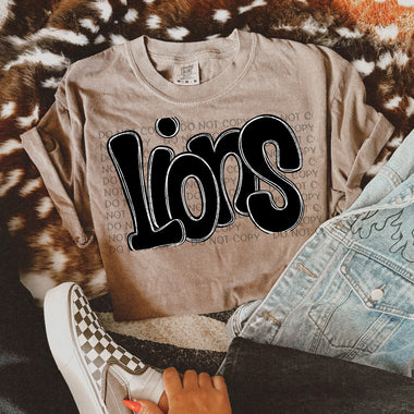 Funky Doodle Mascot Lions DTF Transfer