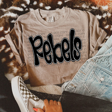 Funky Doodle Mascot Rebels DTF Transfer