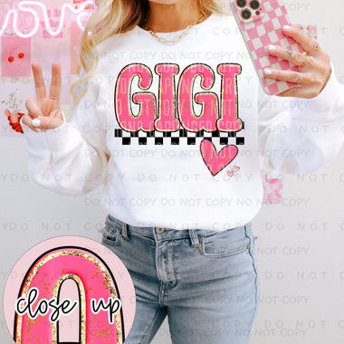 Gigi in Pink DTF Transfer