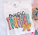 Music Teacher Pencil Doodle DTF Transfer (SWD)