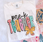 Doodle Pencil Pre K Teacher DTF Transfer (SWD)