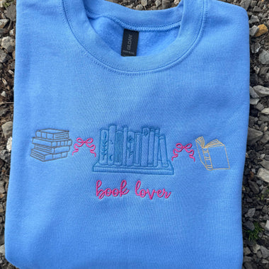Book Lover Wholesale Embroidered Sweatshirt
