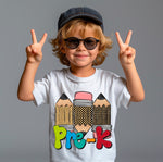 Colorful Pre K Pencils Boy DTF Transfer (SDD)