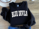White Camo Blue Devils Mascot DTF Transfer (E)