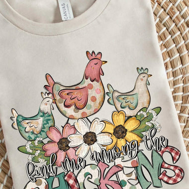 Find Me Among the Chickens DTF Transfer