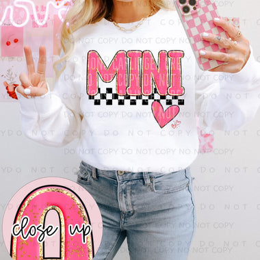 Mini in Pink DTF Transfer