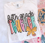 Doodle Pencil Fifth Grade Teacher DTF Transfer (SWD)