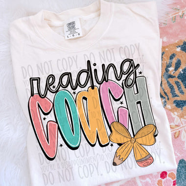 Reading Coach Pencil Doodle DTF Transfer (SWD)