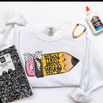 First Grade Girl Pencil DTF Transfer (SDD)