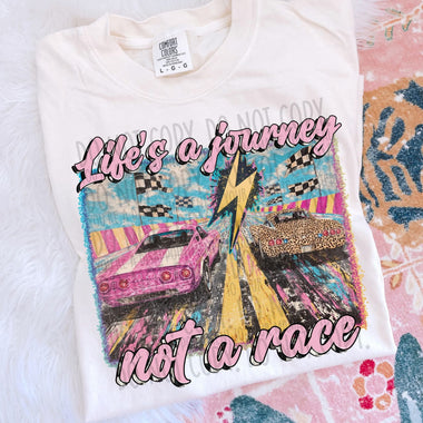 Life’s a Journey Not a Race DTF Transfer