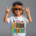 Colorful Preschool Pencils Boy DTF Transfer (SDD)