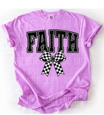 Checkered Faith with Bow DTF Transfer