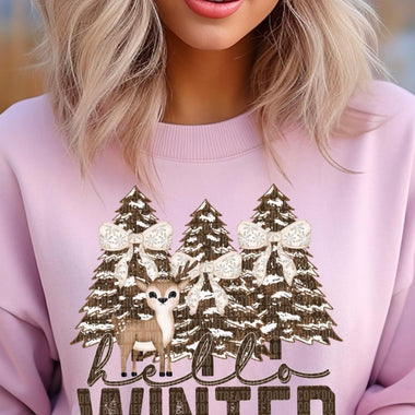 Hello Winter DTF Transfer