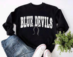 White Camo Blue Devils Mascot DTF Transfer (E)