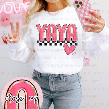 Yaya in Pink DTF Transfer
