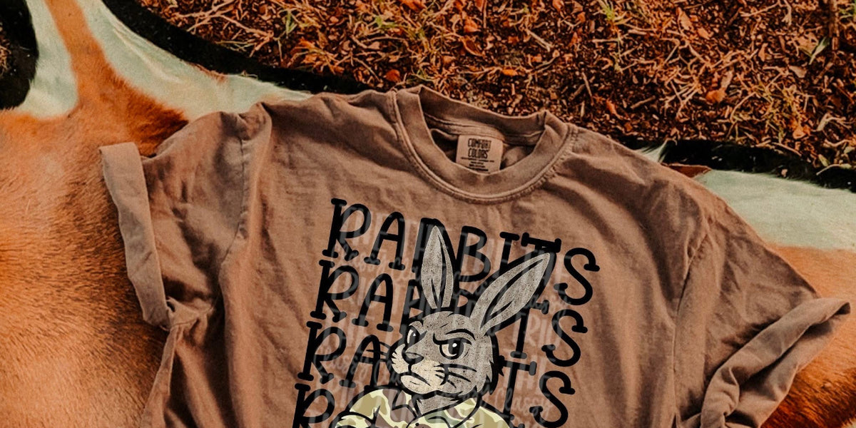 Rabbits Camo Stacked Mascot DTF Transfer – Wills Creek Designs