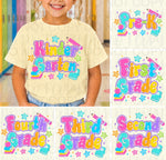 Colorful Star Grade Level DTF Transfer (UAC)