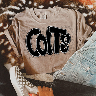 Funky Doodle Mascot Colts DTF Transfer