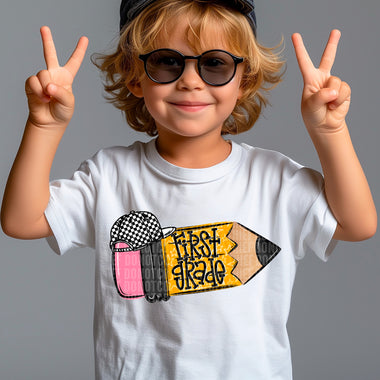 First Grade Boy Pencil DTF Transfer (SDD)