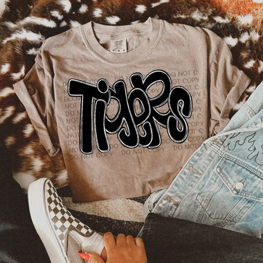 Funky Doodle Mascot Tigers DTF Transfer