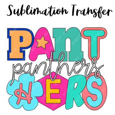 Panthers Mascot Funky Sublimation Transfer