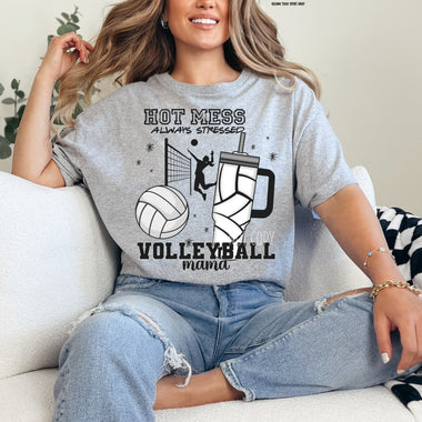 Stressed Volleyball Mama Screen Print Transfer V62