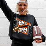 Game Day Color Football Orange DTF Transfer (CS)