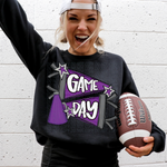 Game Day Cheer Purple DTF Transfer (CS)
