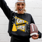 Game Day Cheer Yellow DTF Transfer (CS)