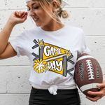 Game Day Cheer Yellow DTF Transfer (CS)