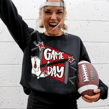 Game Day Color Guard Red DTF Transfer (CS)