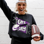 Game Day Color Dance Purple DTF Transfer (CS)