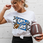 Game Day Color Football Blue DTF Transfer (CS)