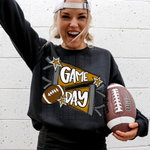 Game Day Color Football Gold DTF Transfer (CS)