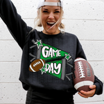 Game Day Color Football Green DTF Transfer (CS)