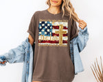 Blessed is the Nation Flag Patriotic Wholesale Tee