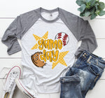 Gameday Baseball Yellow Gold DTF Transfer