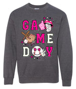 GameDay Pink Baseball DTF Transfer