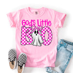 God's Little Boo Pink Checkered DTF Transfer (SDD)