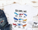God Says I Am Airplane DTF Transfers