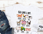 God Says I Am Barn Animals Girl DTF Transfer