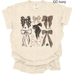 Grunge Brown Bows DTF Transfer (SCD)