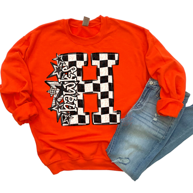 Hawks Big Check Mascot DTF Transfer (CS)