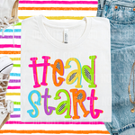 Head Start Colorful Checkered DTF Transfer (SBBB)