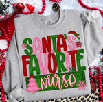 Santa’s Favorite Nurse DTF Transfer (S&G)