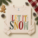 Muted Colorful Let it Snow DTF Transfer (SWD)