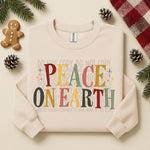 Muted Colorful Peace On Earth DTF Transfer (SWD)