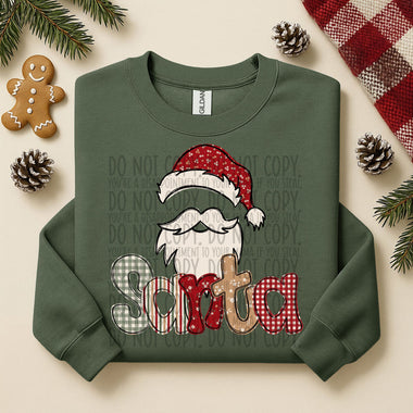 Faux Appliqué Santa DTF Transfer (SWD)